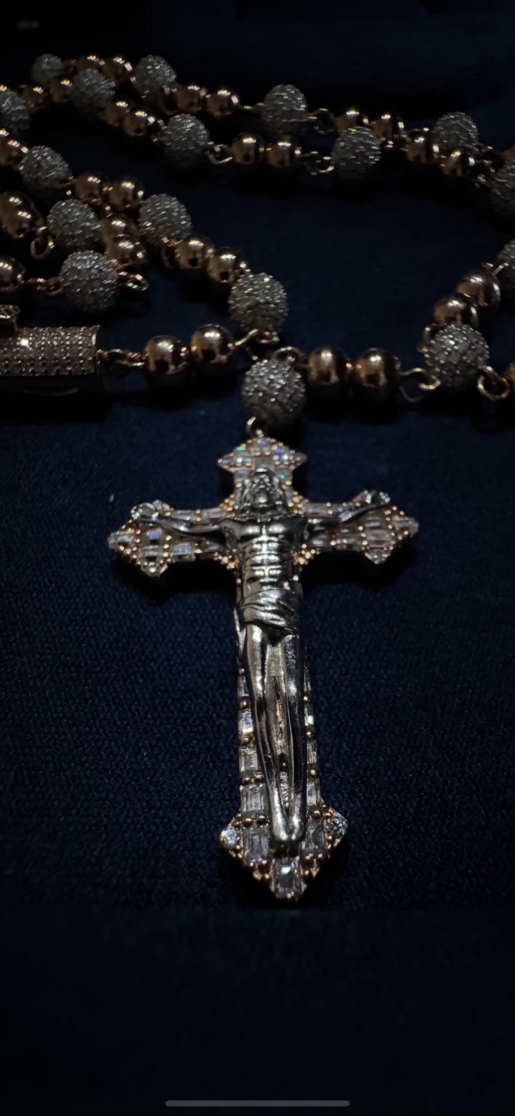 925 VVS1 rosary 18k plated ￼