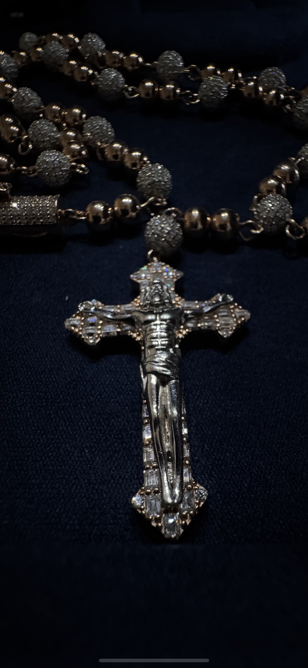 925 VVS1 rosary 18k plated ￼