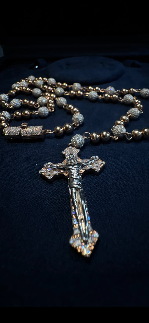 925 VVS1 rosary 18k plated ￼